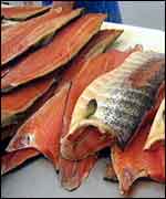 Salmon for sale   BBC