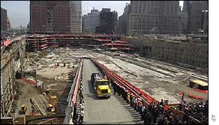 Truck leaving Ground Zero site