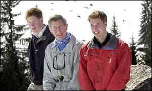 Princes Charles, William and Harry
