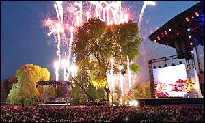 Fireworks round off the night