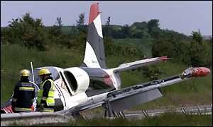 Crashed jet