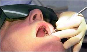 Dentist and patient