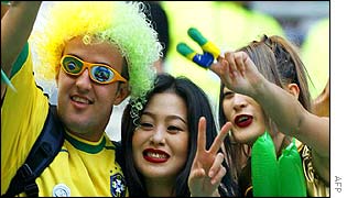 Brazilian football team fans
