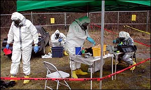 police examine a meth lab