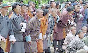 Bhutanese in Thimpu celebrating