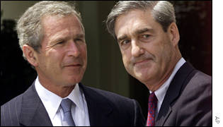 FBI Director Robert Mueller and President Bush