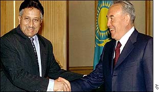 General Pervez Musharraf and President Nursultan Nazarbayev