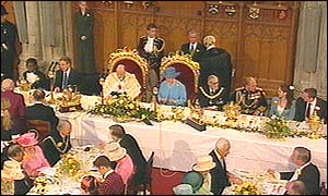 Tony Blair, the Lord Mayor of London, the Queen and the Duke of Edinburgh