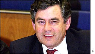 Gordon Brown in Brussels on 4 June 2002