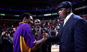 Kobe Bryant (left) and Shaquille O'Neal will be tough for New Jersey to shut down.