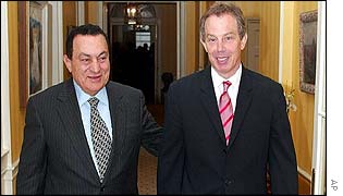 Hosni Mubarak and Tony Blair