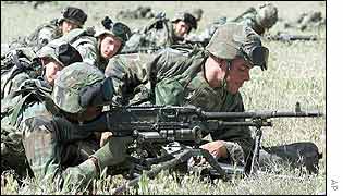 US soldiers on a Nato exercise in Spain
