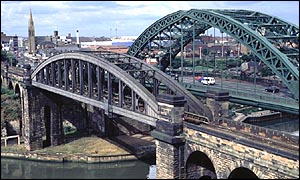 Wearmouth bridge in Sunderland