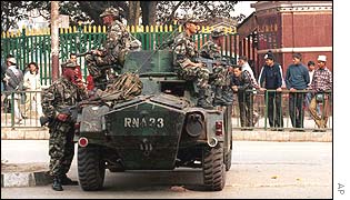 Troops in Kathmandu