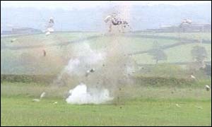 Controlled explosion on bombs found at Pendine