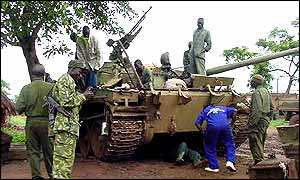 Ugandan soldiers in southern Sudan