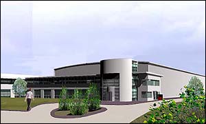 Artist's impression of a new Rolls Royce plant 