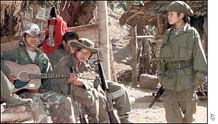 Boy-soldiers from the rebel KNU in Burma