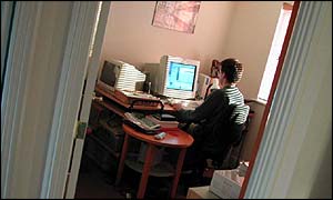 Pupil at computer