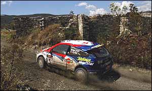 Colin McRae led the Cyprus Rally this year until a roll on the final day