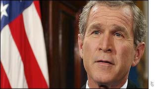 George Bush makes TV address