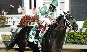 War Emblem wins the Kentucky Derby