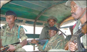 Forces loyal to Ravalomanana on an operation