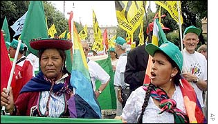 Protesters in Rome