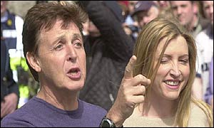 Sir Paul McCartney and Heather Mills