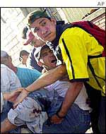 Injured protester