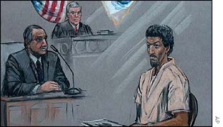 Richard Reid appearing in court on 11 June 2002