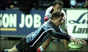 Cardiff's Jamie Robinson scoring against Ulster two seasons ago