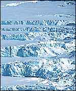 Ice sheet and crevasses   BAS