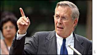 US Defence Secretary Donald Rumsfeld 