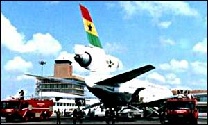 Ghana Airways aeroplane