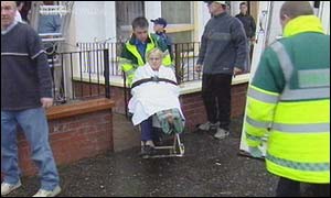 The mother-of-six was standing on her doorstep