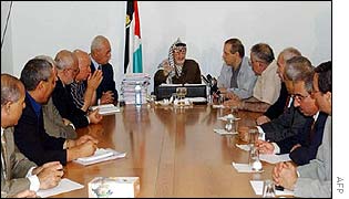 Arafat chairs cabinet meeting