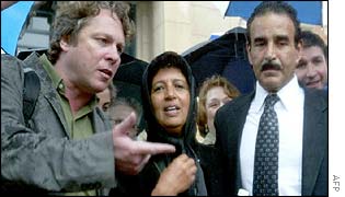 Scene outside the Alexandria Federal Courthouse in Alexandria, Virginia
