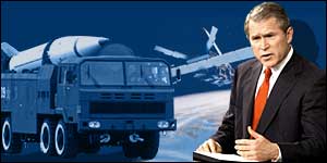 George W Bush/missiles graphic