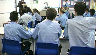 teenagers in a classroom