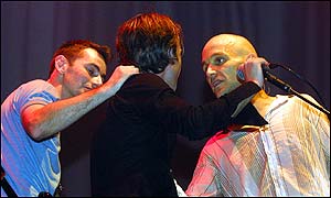 Tim Booth (left) and James