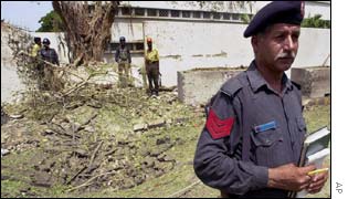 Scene of Karachi bomb attack