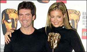 Simon Cowell with CD:UK presenter Cat Deeley