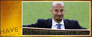 First Division Watford sack manager Gianluca Vialli.