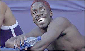 A smiling Dwain Chambers