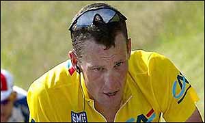 Lance Armstrong leads the field in the Dauphine Libere.