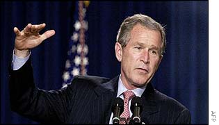 US President George W Bush