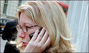 Women using mobile phone