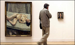 Woman With Eyes Closed by Lucian Freud