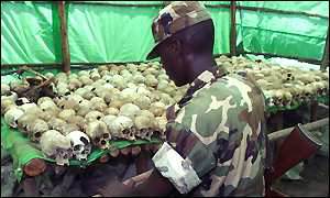 Skulls of some of the victims 